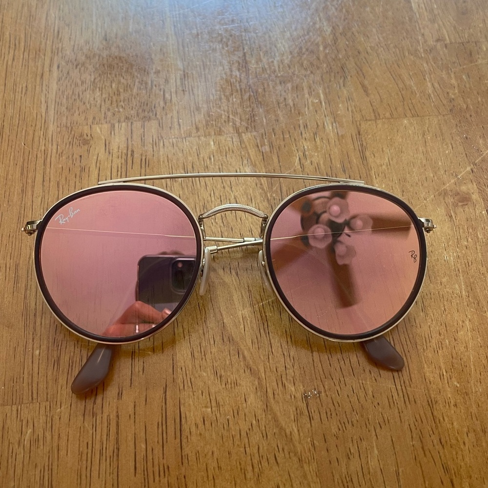 Like New Round Double Bridge Ray-Bans